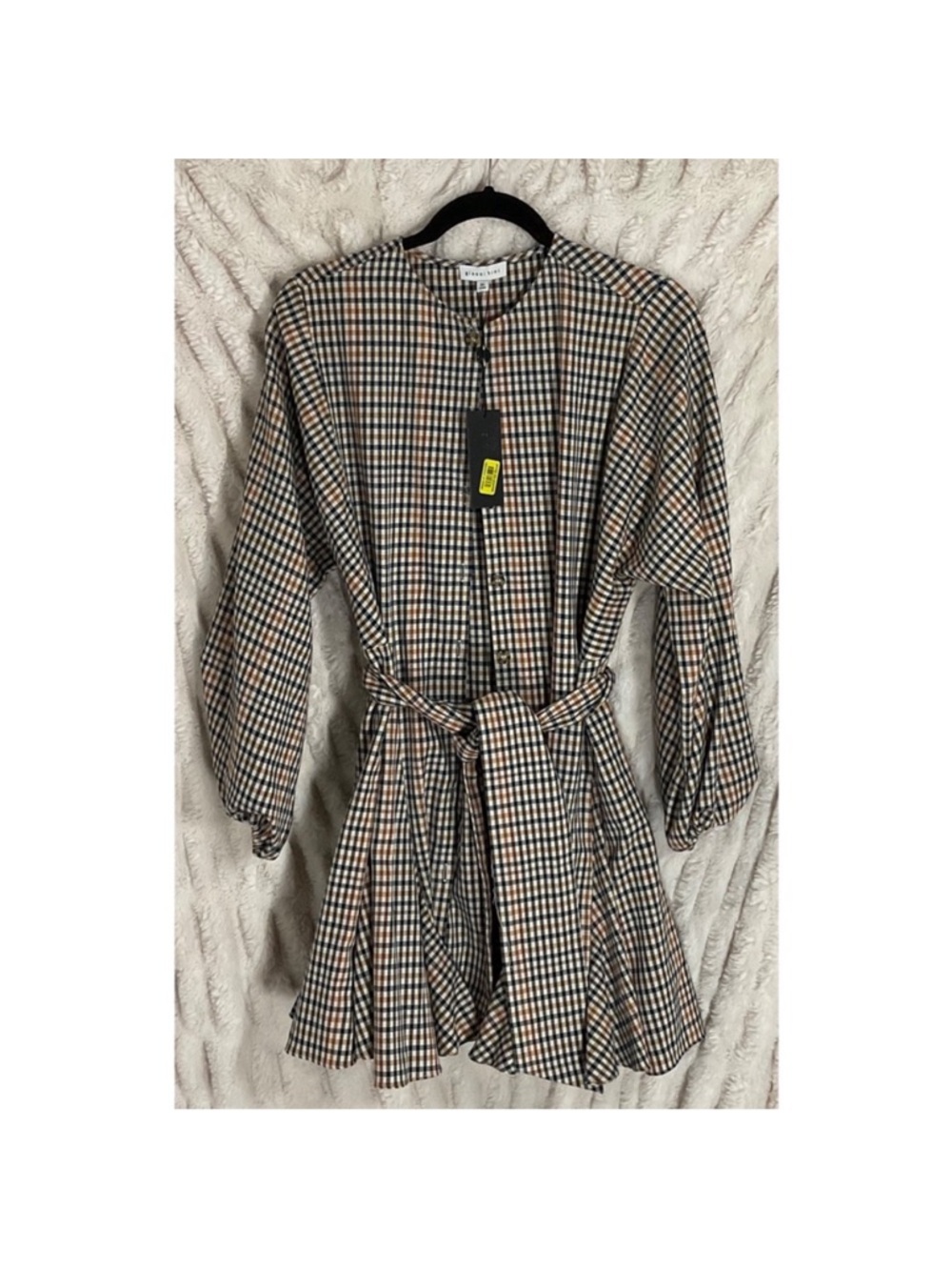 Gianni Bini Charlie Plaid
Button Front Long Sleeve Dress